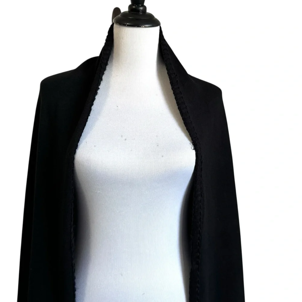 Patricia Nash Womens Long Knit Scarf 78x29 Black Acrylic NEW